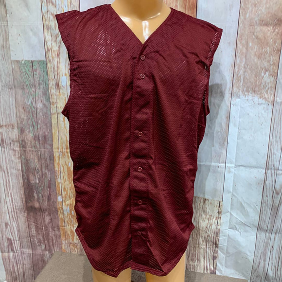 New Tag Team Uniform Adult 2XL Button Down Baseball Mesh Jersey Tank Top Vest - Picture 1 of 5
